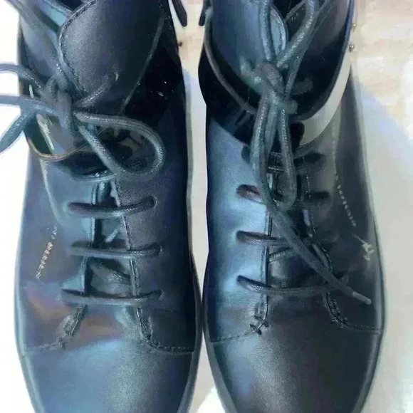 Giuseppe Zanotti James high top black patent strap leather sneakers - Picture 9 of 12